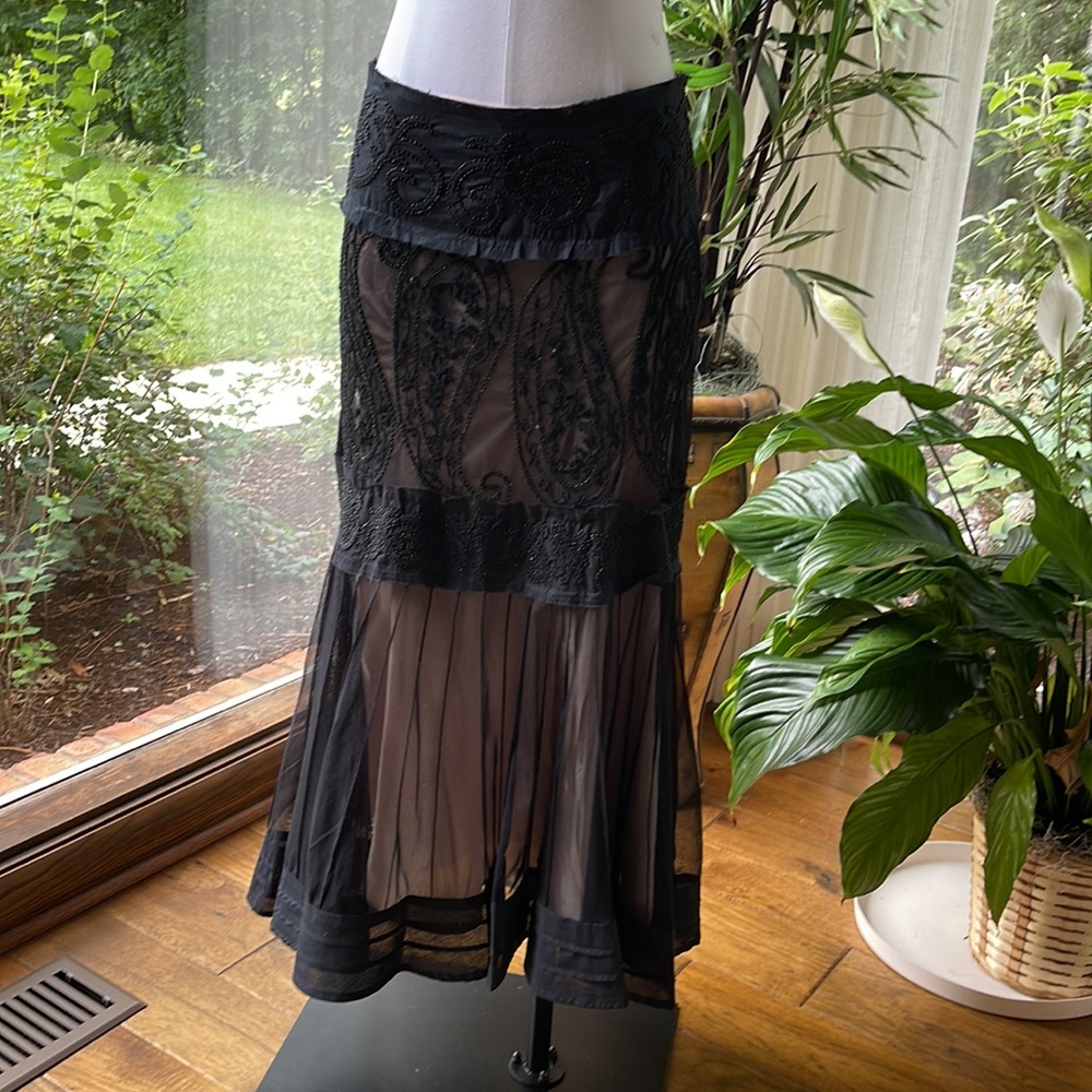 Modern Edgy Black Maxi Skirt